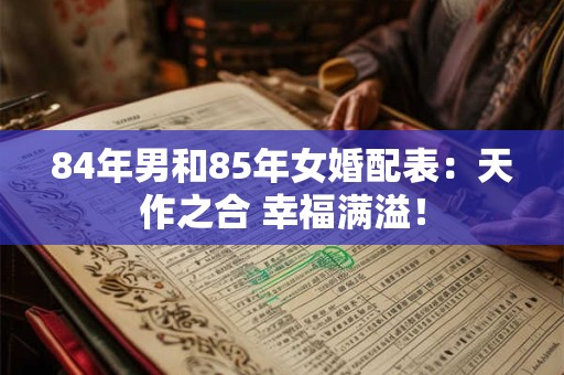 84年男和85年女婚配表：天作之合 幸福满溢！