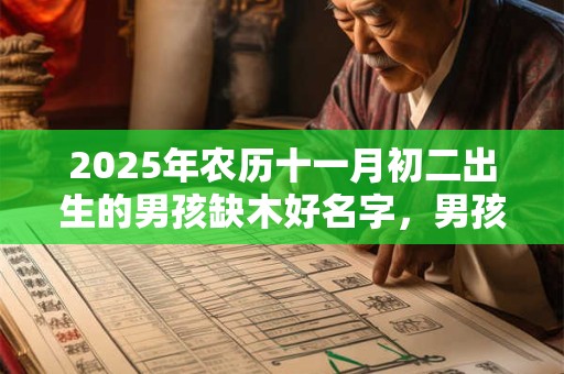 2025年农历十一月初二出生的男孩缺木好名字，男孩缺木用什么字