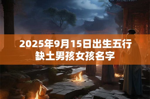 2025年9月15日出生五行缺土男孩女孩名字