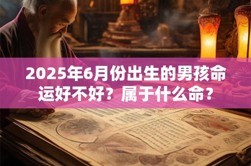 2025年6月份出生的男孩命运好不好？属于什么命？