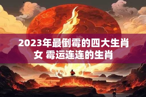 2023年最倒霉的四大生肖女 霉运连连的生肖