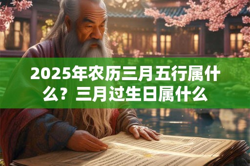 2025年农历三月五行属什么？三月过生日属什么