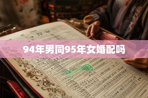 94年男同95年女婚配吗