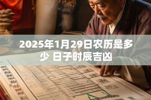 2026年1月29日农历是多少 日子时辰吉凶