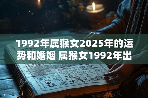 1992年属猴女2025年的运势和婚姻 属猴女1992年出生2025年的运势如何婚姻是否顺利 1992年属猴女2025年的运势和婚姻 属猴女1992年出生2025年的运势如何婚姻是否顺利
