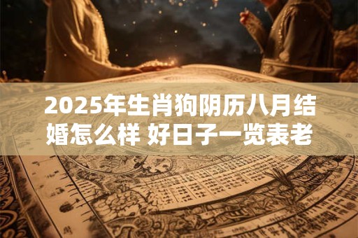 2025年生肖狗阴历八月结婚怎么样 好日子一览表老黄历