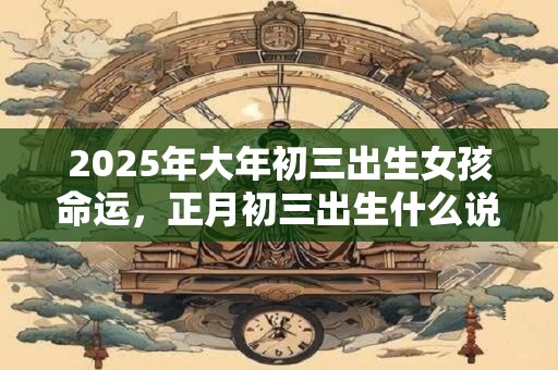 2025年大年初三出生女孩命运,正月初三出生什么说法? 2025年大年初三出生女孩命运,正月初三出生什么说法?