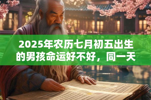 2025年农历七月初五出生的男孩命运好不好，同一天出生的名人