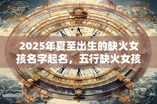 2025年夏至出生的缺火女孩名字起名，五行缺火女孩取名精选