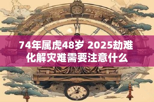 74年属虎48岁 2026劫难 化解灾难需要注意什么
