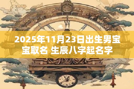 2026年11月23日出生男宝宝取名 生辰八字起名字
