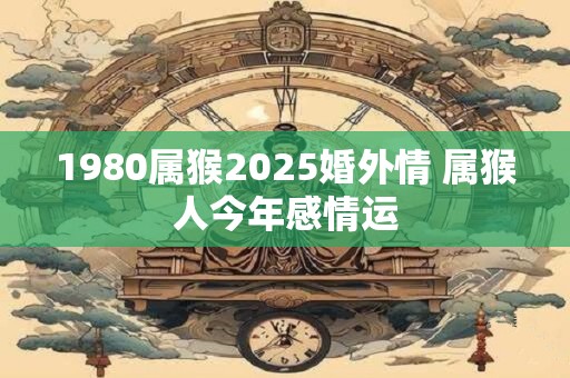 1980属猴2025婚外情 属猴人今年感情运