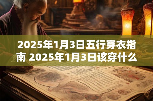 2025年1月3日五行穿衣指南 2025年1月3日该穿什么五行服装