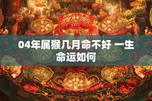 04年属猴几月命不好 一生命运如何
