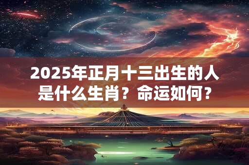 2025年正月十三出生的人是什么生肖？命运如何？