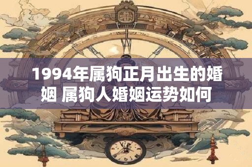 1994年属狗正月出生的婚姻 属狗人婚姻运势如何 1994年属狗正月出生的婚姻 属狗人婚姻运势如何