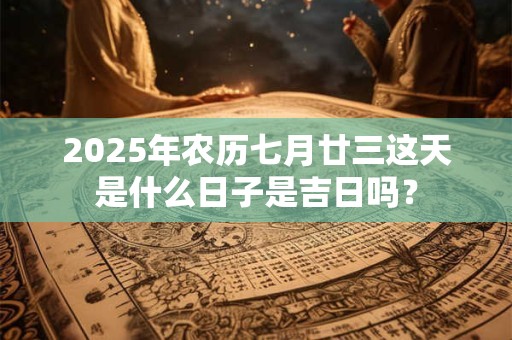 2025年农历七月廿三这天是什么日子是吉日吗？