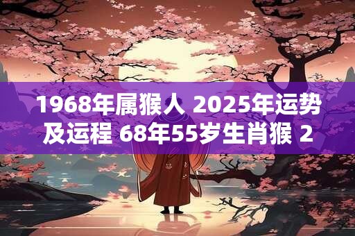 1968年属猴人 2025年运势及运程 68年55岁生肖猴 2025年每月运势