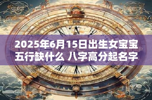 2025年6月15日出生女宝宝五行缺什么 八字高分起名字