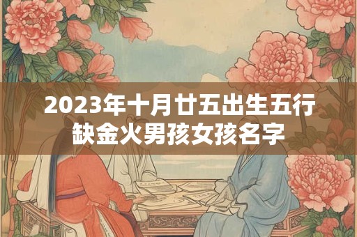 2023年十月廿五出生五行缺金火男孩女孩名字 2023年十月廿五出生五行缺金火男孩女孩名字