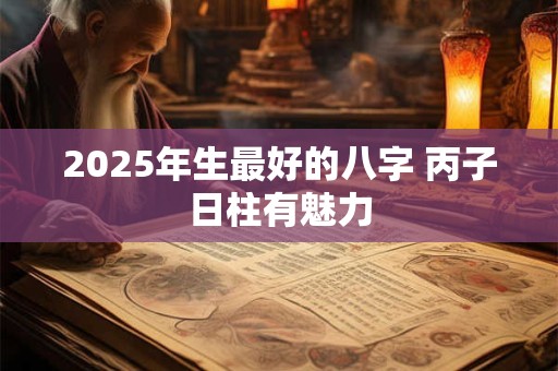 2025年生最好的八字 丙子日柱有魅力