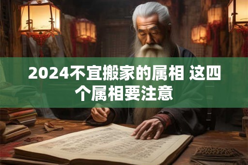 2024不宜搬家的属相 这四个属相要注意