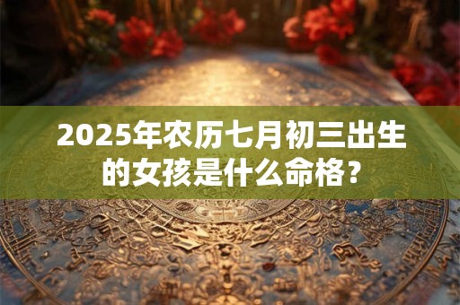 2025年农历七月初三出生的女孩是什么命格？