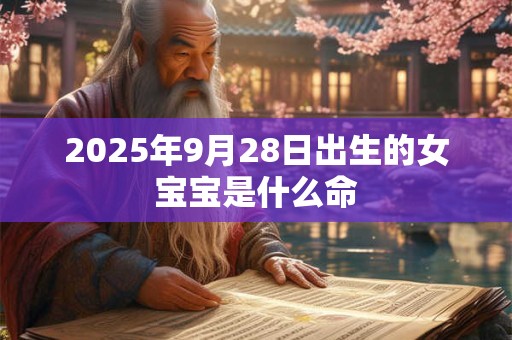 2025年9月28日出生的女宝宝是什么命