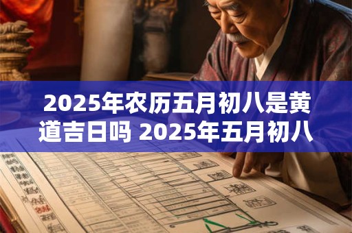 2025年农历五月初八是黄道吉日吗 2025年五月初八宜嫁娶吗