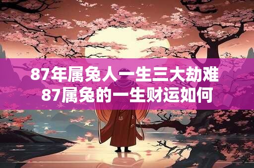 87年属兔人一生三大劫难 87属兔的一生财运如何