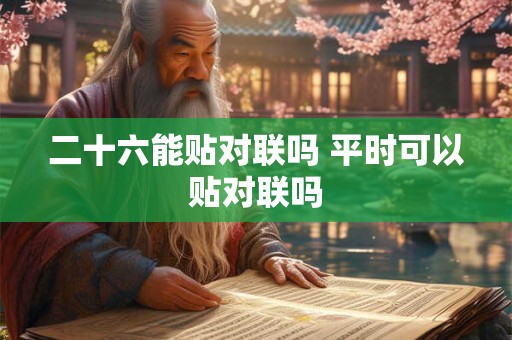 二十六能贴对联吗 平时可以贴对联吗