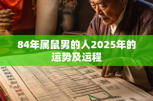 84年属鼠男的人2026年的运势及运程