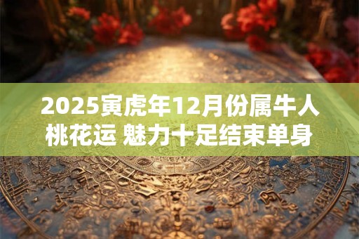 2025寅虎年12月份属牛人桃花运 魅力十足结束单身