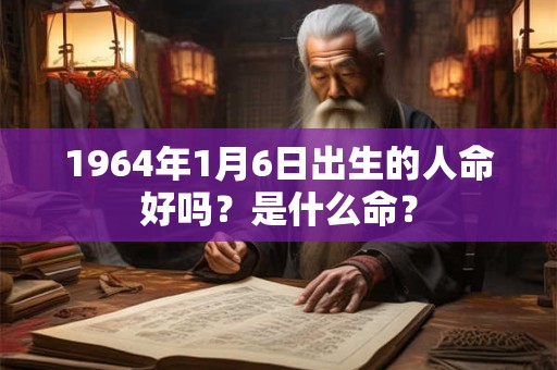 1964年1月6日出生的人命好吗？是什么命？