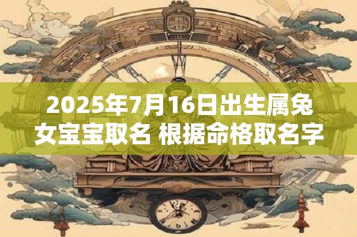 2025年7月16日出生属兔女宝宝取名 根据命格取名字