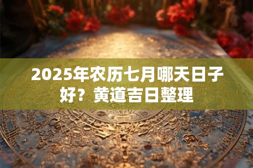 2025年农历七月哪天日子好？黄道吉日整理