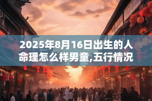 2026年8月16日出生的人命理怎么样男童,五行情况查询