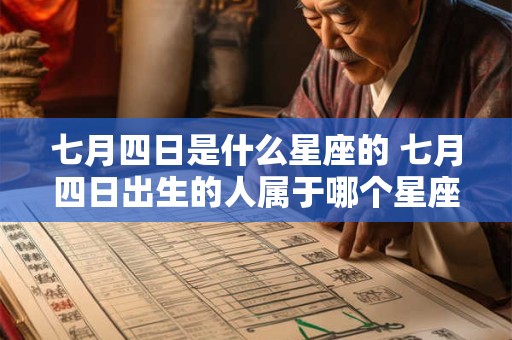 七月四日是什么星座的 七月四日出生的人属于哪个星座
