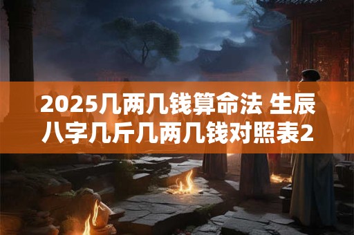 2025几两几钱算命法 生辰八字几斤几两几钱对照表2004