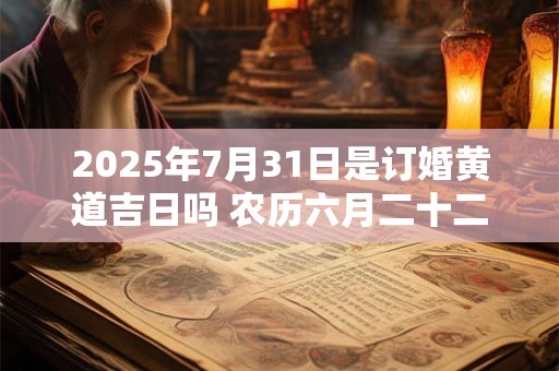 2025年7月31日是订婚黄道吉日吗 农历六月二十二日子好吗