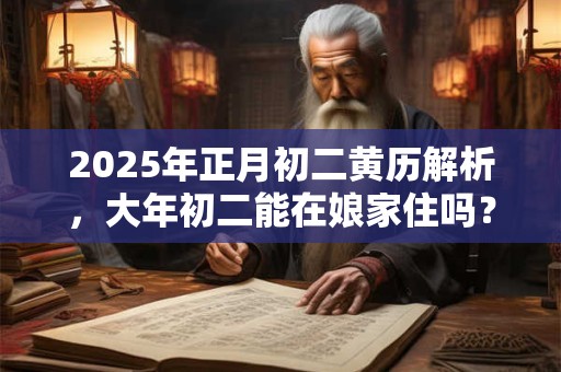 2025年正月初二黄历解析，大年初二能在娘家住吗？