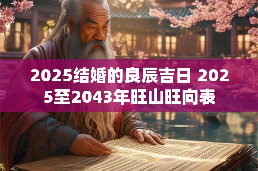 2025结婚的良辰吉日 2025至2043年旺山旺向表