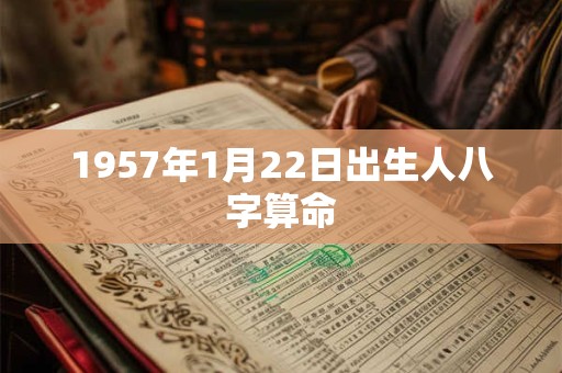 1957年1月22日出生人八字算命 1957年1月22日出生人八字算命