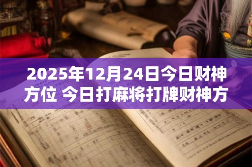2026年12月24日今日财神方位 今日打麻将打牌财神方位 2026年12月24日今日财神方位 今日打麻将打牌财神方位