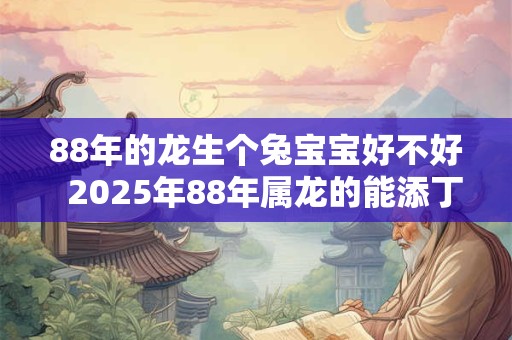 88年的龙生个兔宝宝好不好  2025年88年属龙的能添丁吗
