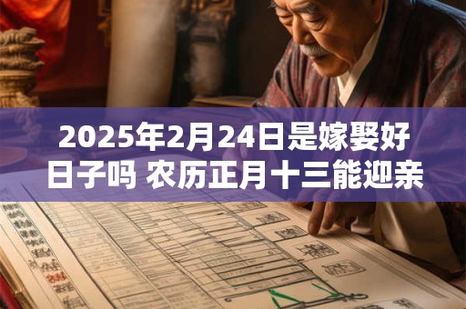 2025年2月24日是嫁娶好日子吗 农历正月十三能迎亲吗