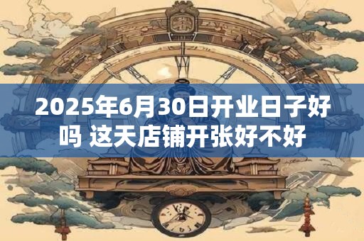 2025年6月30日开业日子好吗 这天店铺开张好不好