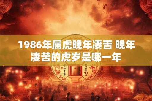 1986年属虎晚年凄苦 晚年凄苦的虎岁是哪一年