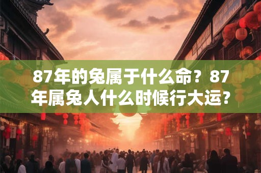 87年的兔属于什么命？87年属兔人什么时候行大运？