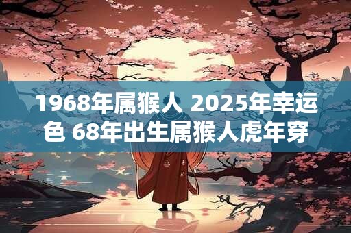 1968年属猴人 2025年幸运色 68年出生属猴人虎年穿什么颜色衣服好